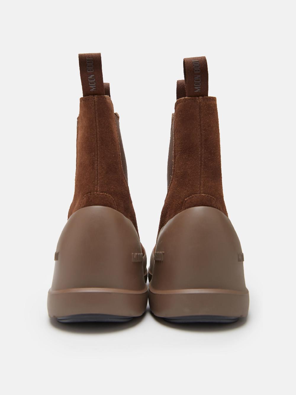 Moon Boot STIVALE LUNA CHELSEA MARRONE IN PELLE SCAMOSCIATA Pezzi Unici