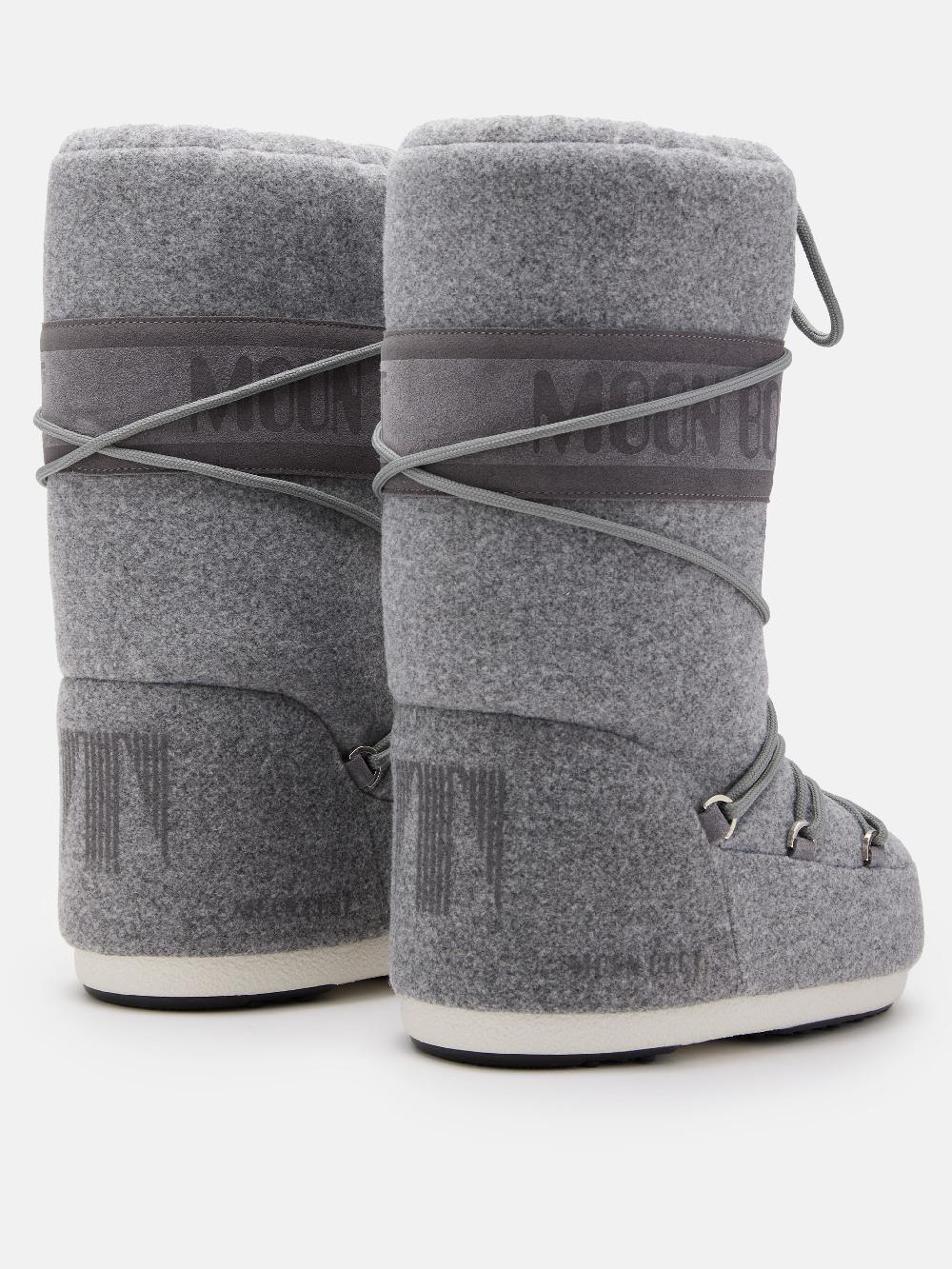 Moon Boot ICON FELT GRIGIO Spedizione gratuita
