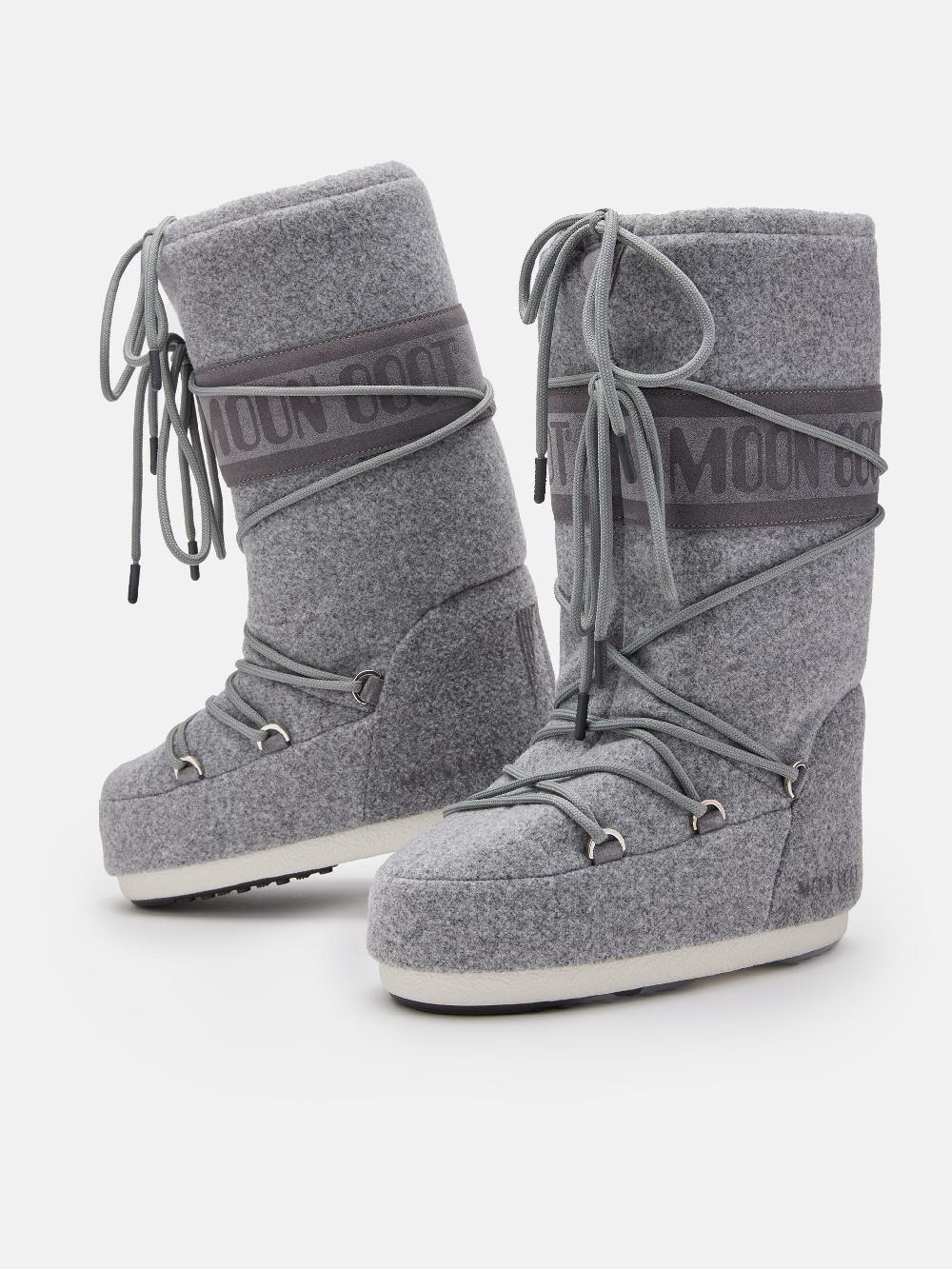 Moon Boot ICON FELT GRIGIO Spedizione gratuita