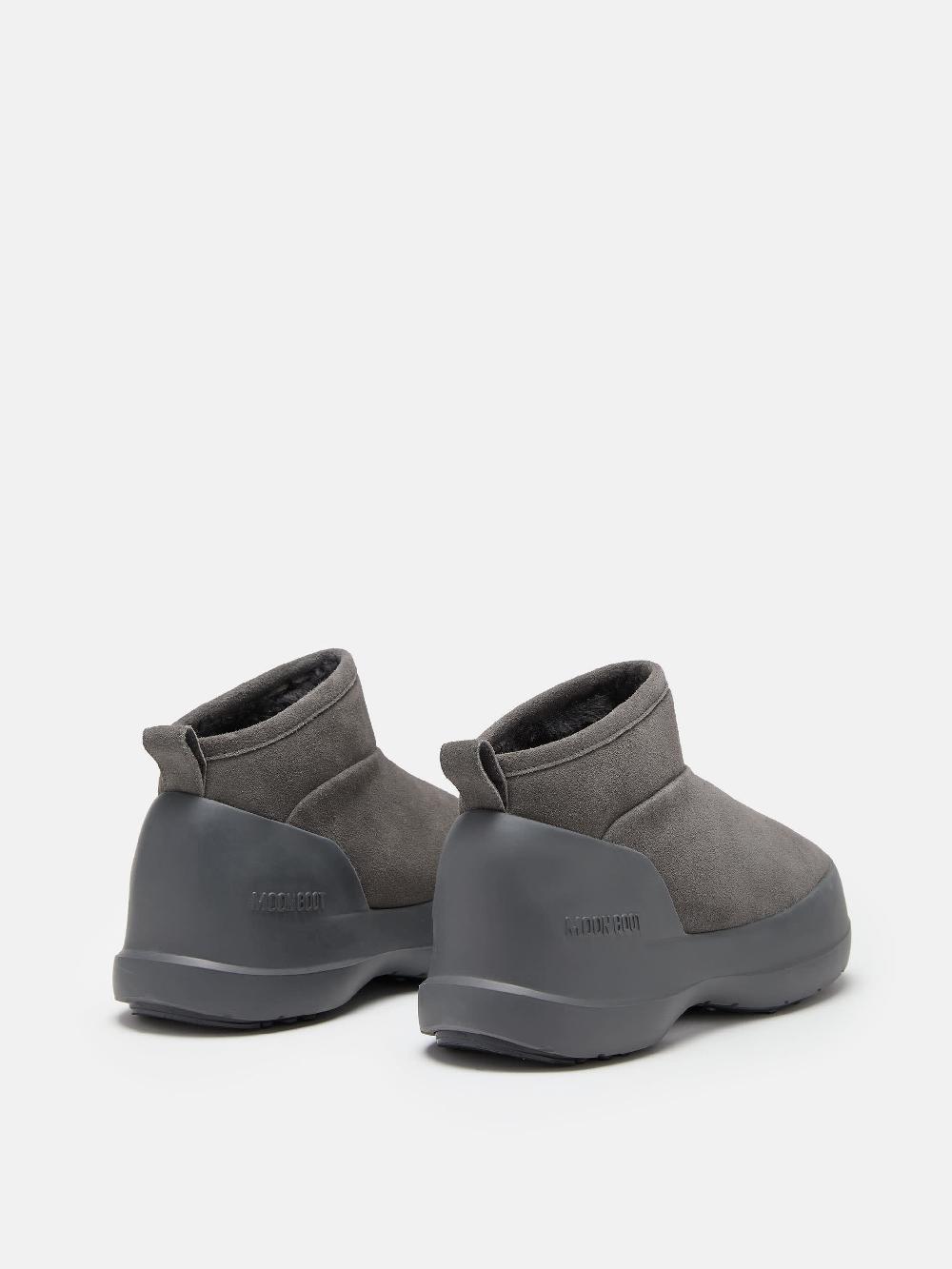 Moon Boot STIVALE LUNA LOW GRIGIO IN PELLE SCAMOSCIATA Hotsell