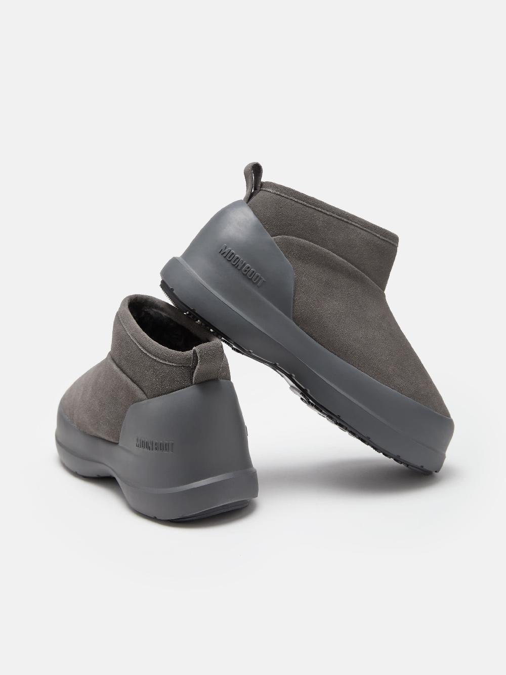 Moon Boot STIVALE LUNA LOW GRIGIO IN PELLE SCAMOSCIATA Hotsell