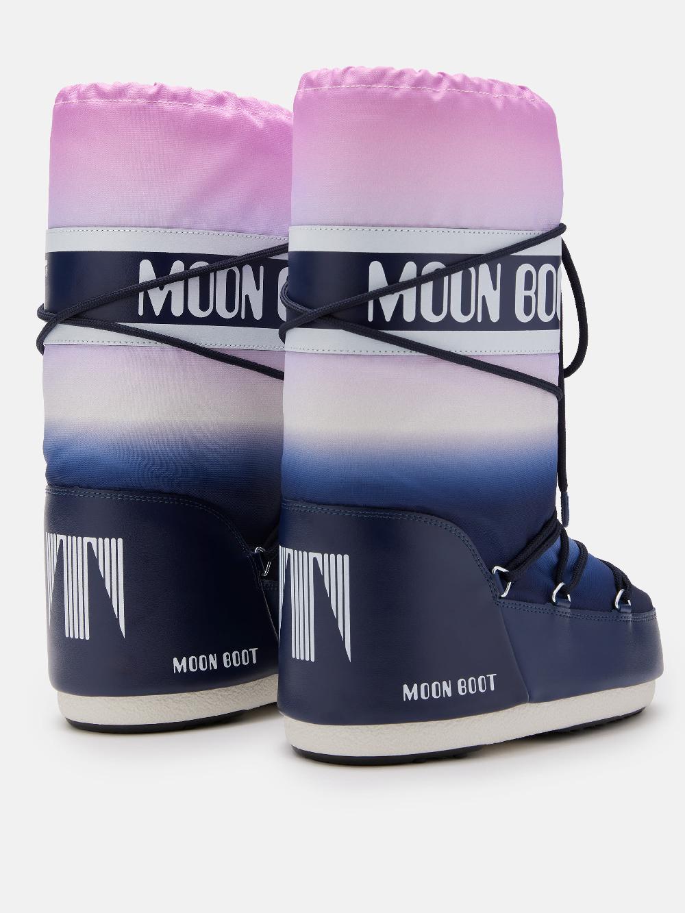 Moon Boot ICON BLU CON STAMPA MOONRISE Vendita Calda