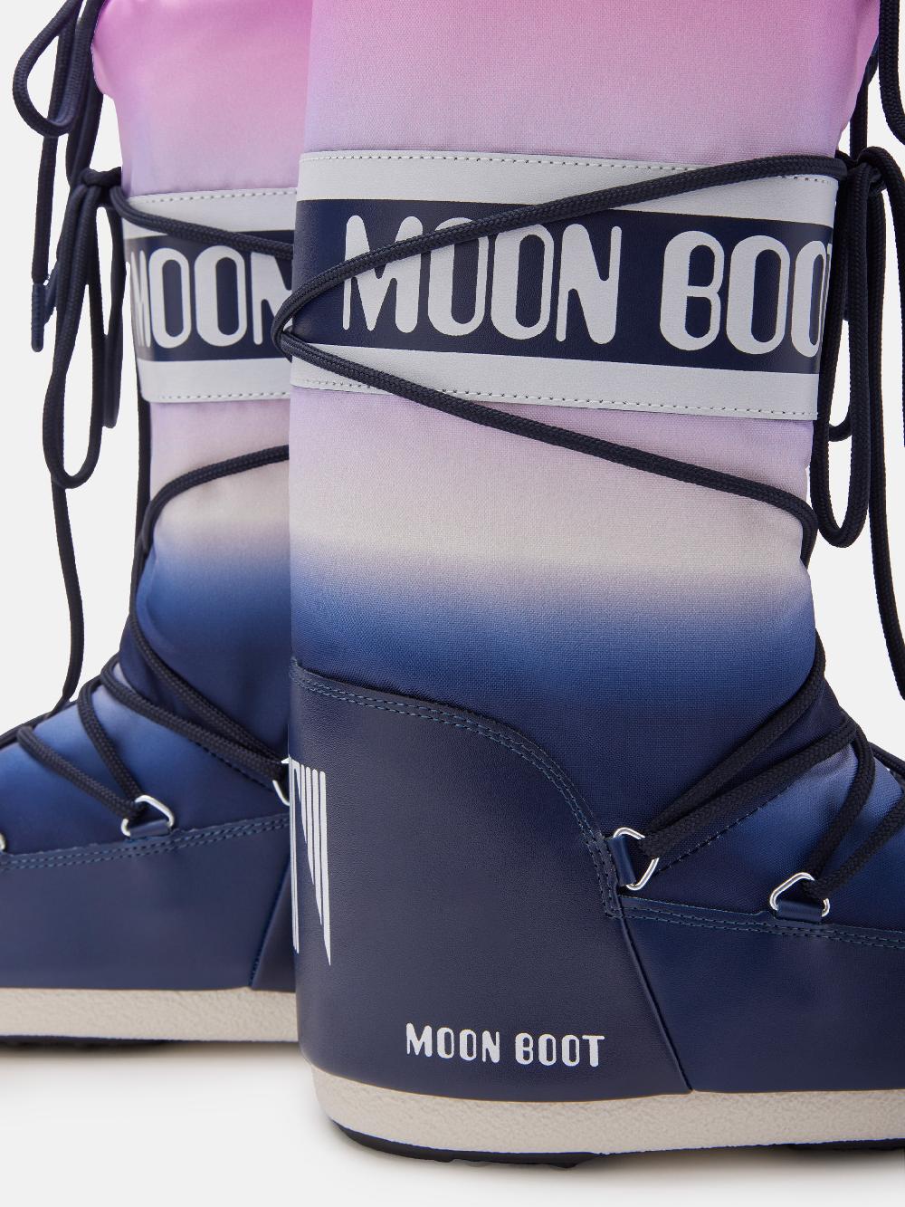 Moon Boot ICON BLU CON STAMPA MOONRISE Vendita Calda