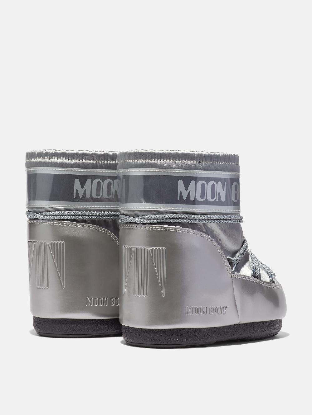 Moon Boot ICON LOW GLANCE ARGENTO IN RASO 2025