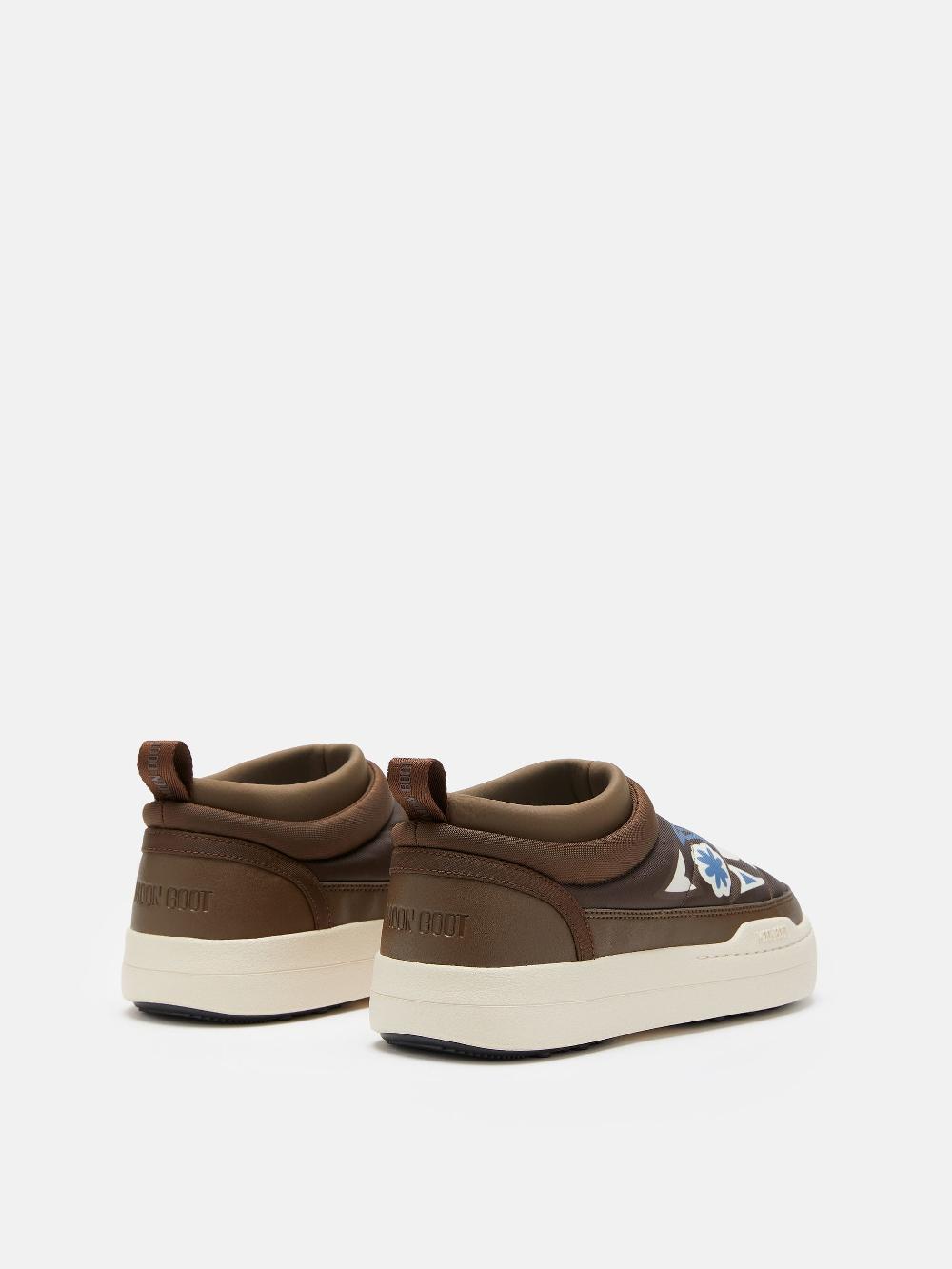Moon Boot PARK SOFT MARRONE CON MOTIVO FLOREALE Vendita