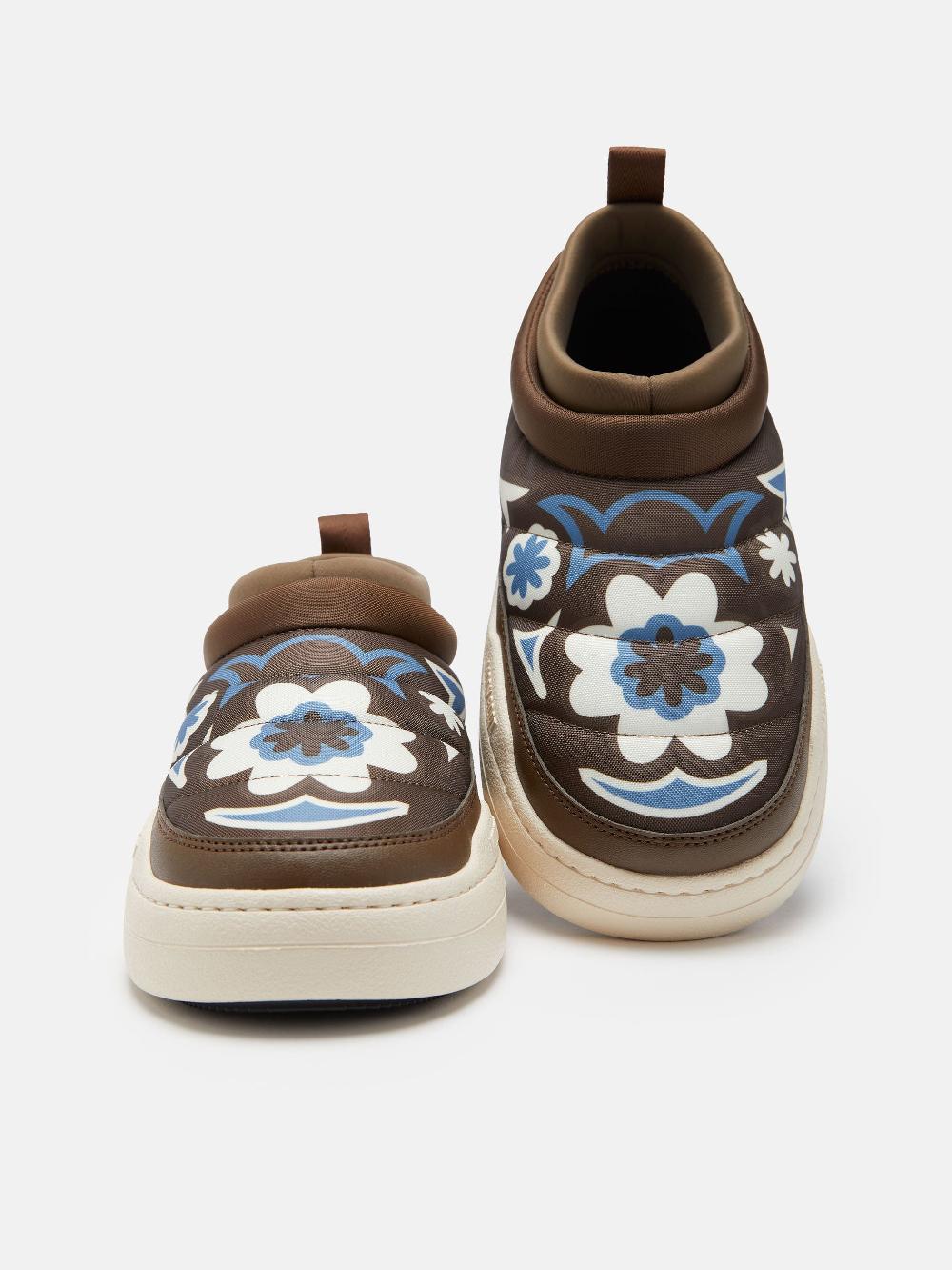 Moon Boot PARK SOFT MARRONE CON MOTIVO FLOREALE Vendita