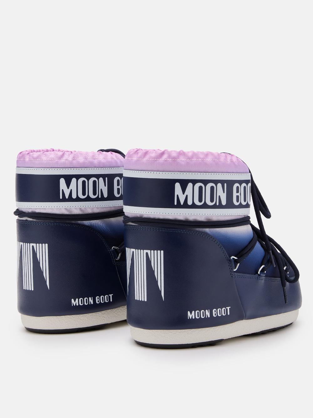 Moon Boot ICON LOW BLU CON STAMPA MOONRISE Qualità Garantita