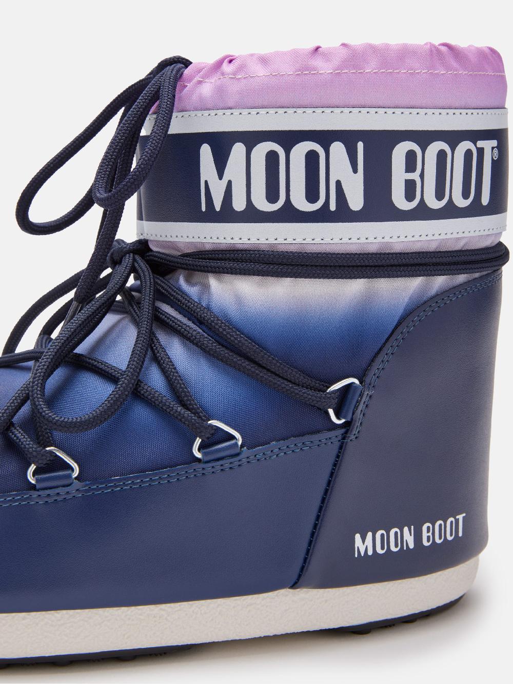 Moon Boot ICON LOW BLU CON STAMPA MOONRISE Qualità Garantita