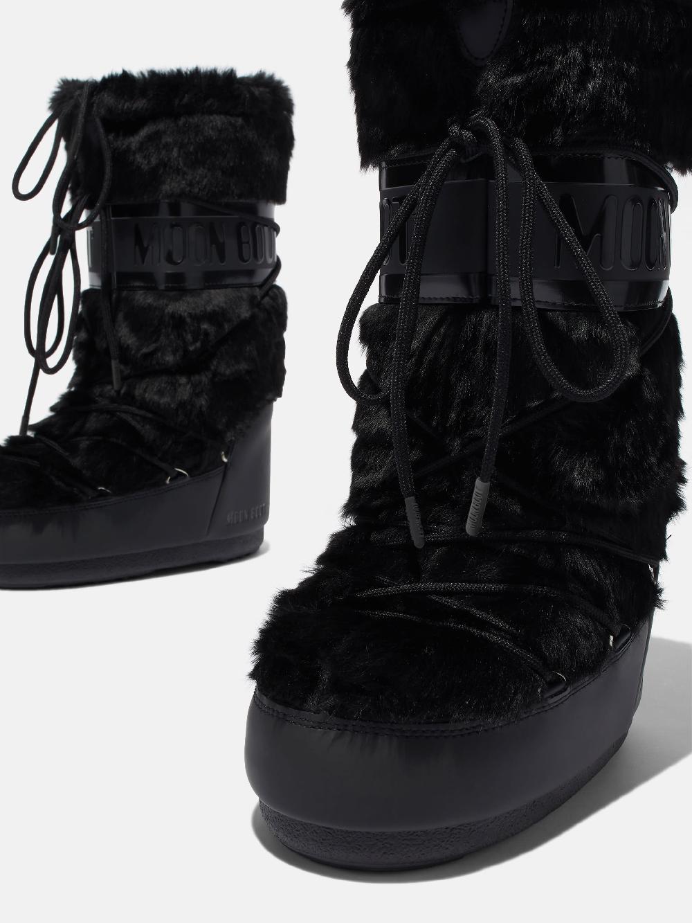 Moon Boot ICON NERO IN ECOPELLICCIA Shopping Online