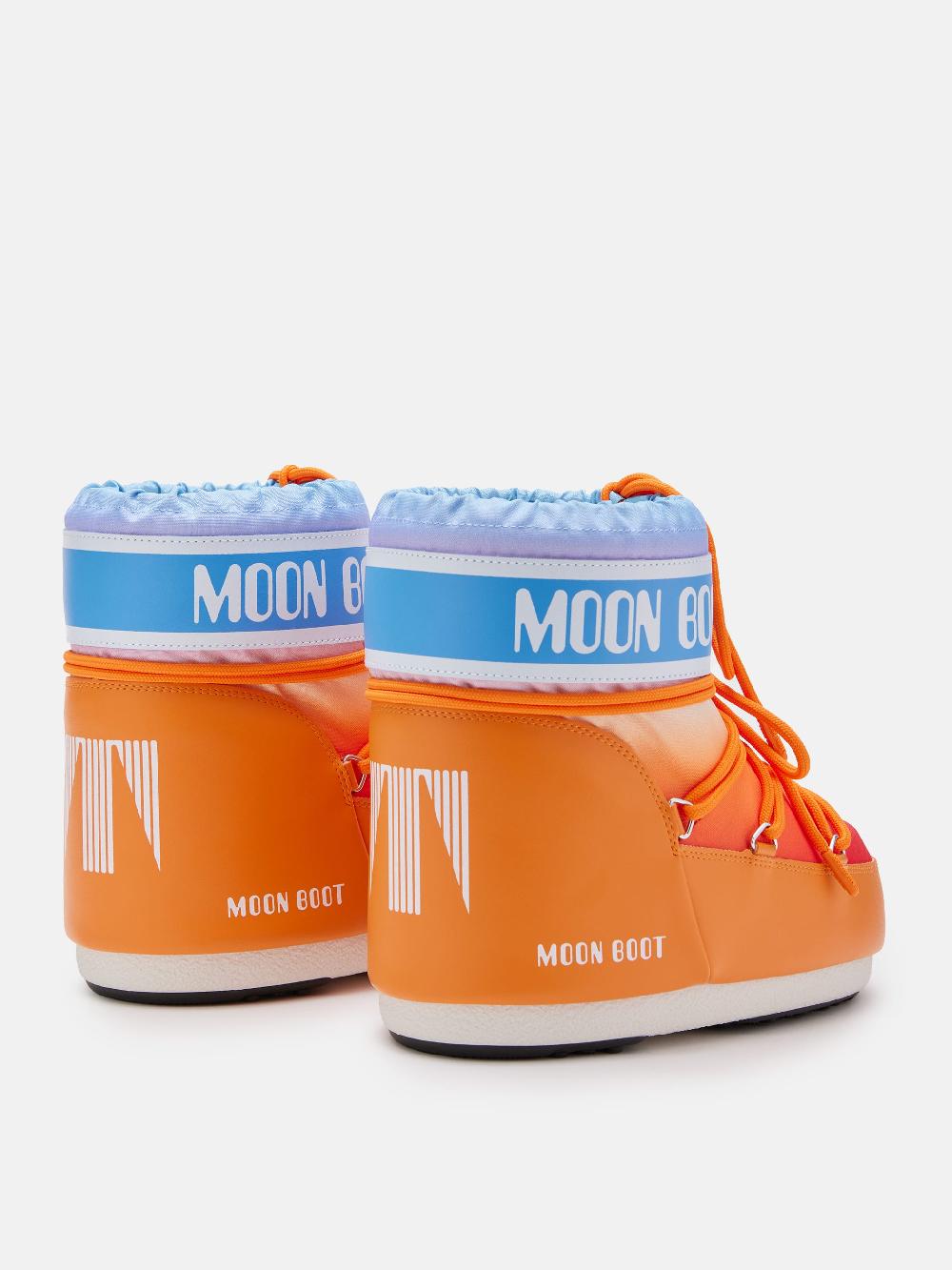 Moon Boot ICON LOW ARANCIONE CON STAMPA SUNRISE Sottocosto