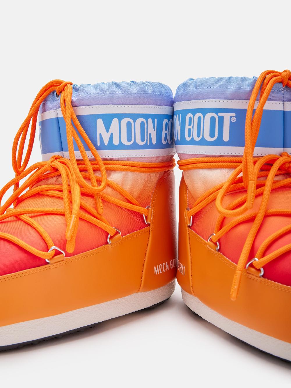 Moon Boot ICON LOW ARANCIONE CON STAMPA SUNRISE Sottocosto