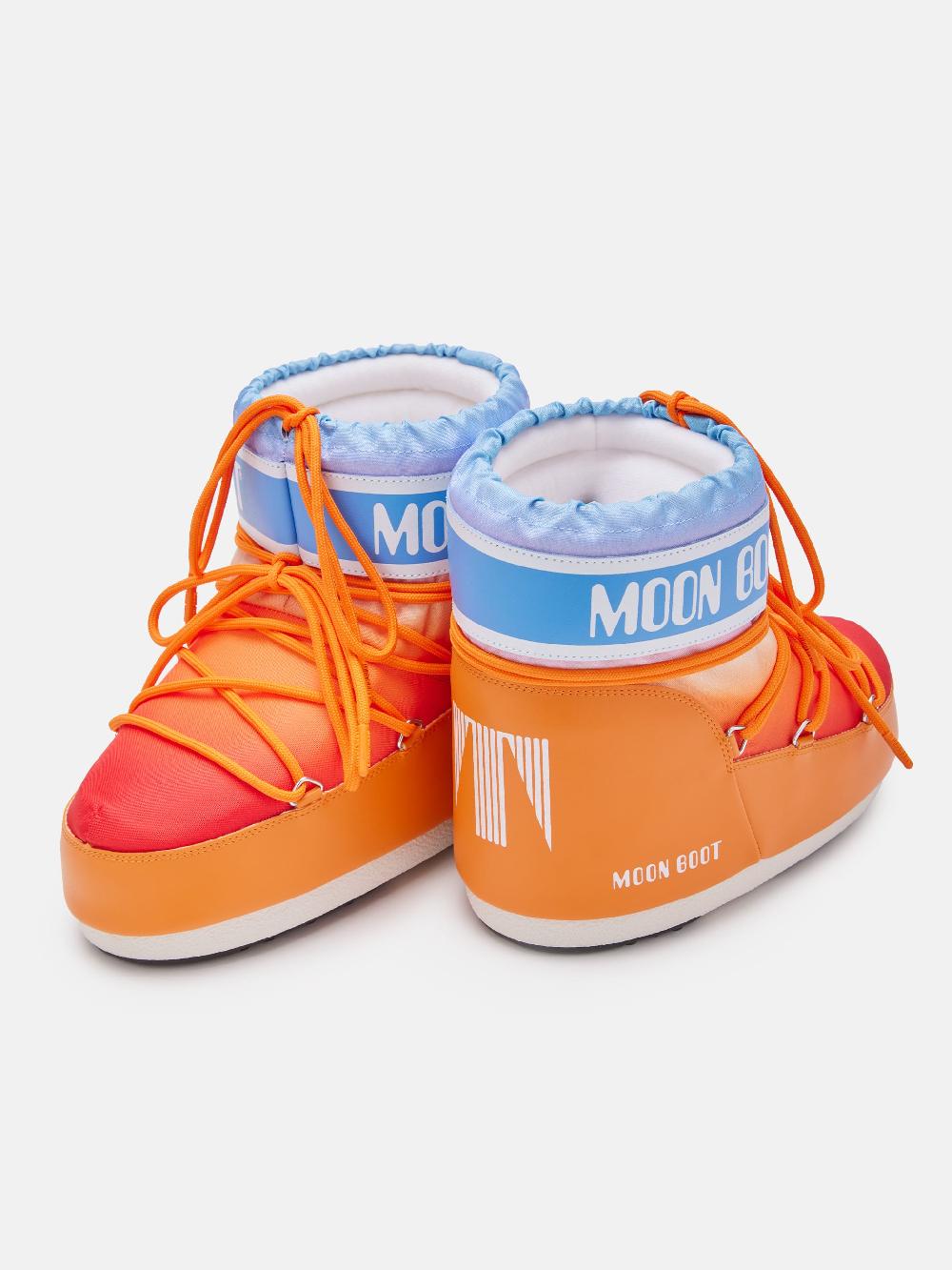 Moon Boot ICON LOW ARANCIONE CON STAMPA SUNRISE Sottocosto