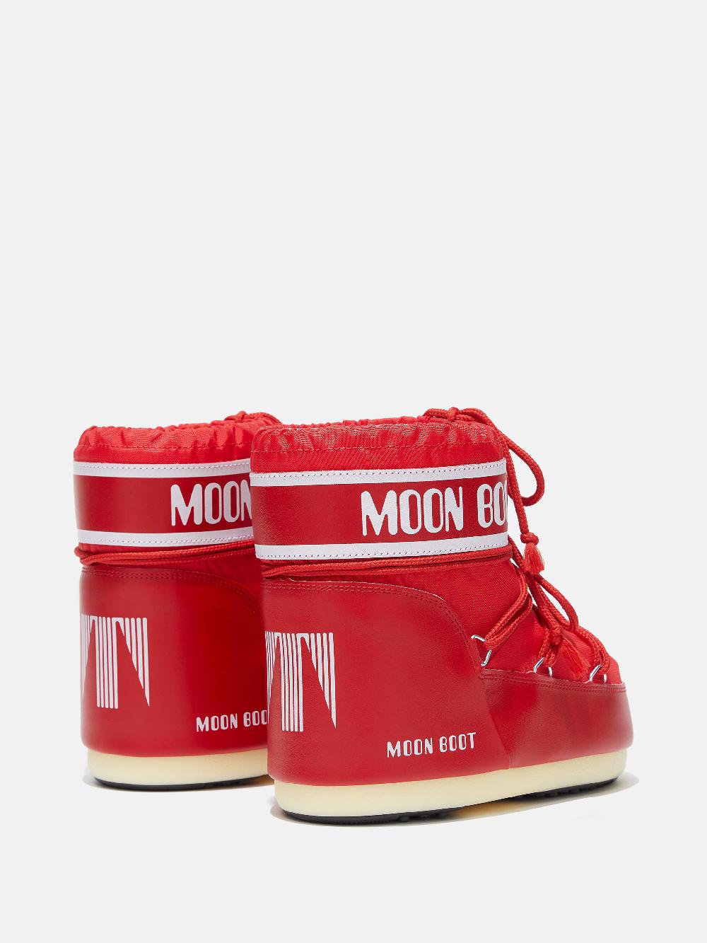 Moon Boot ICON LOW ROSSO IN NYLON Sconto
