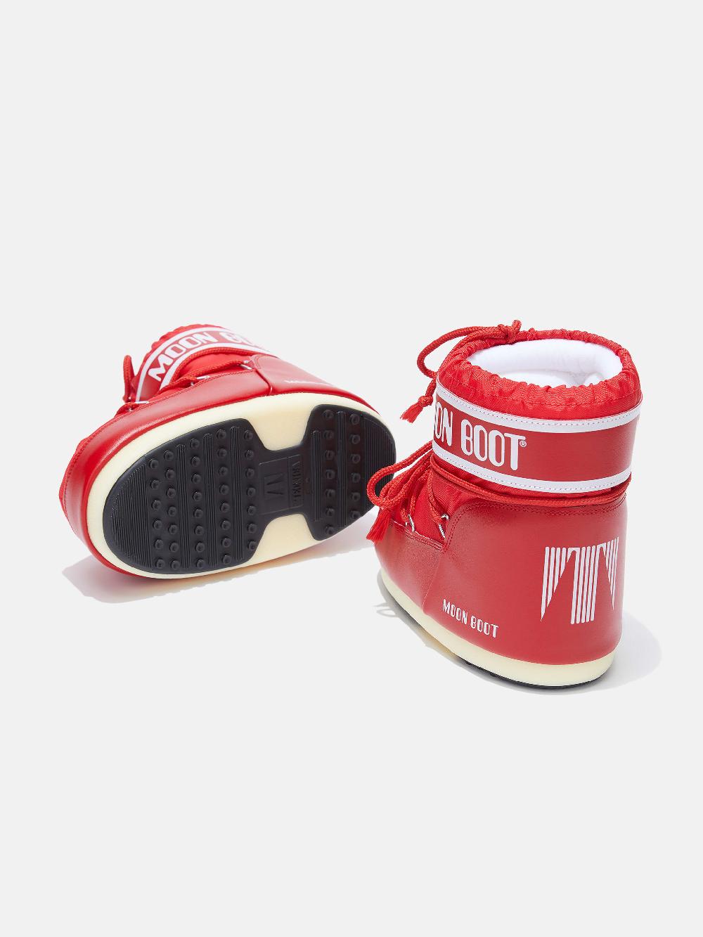 Moon Boot ICON LOW ROSSO IN NYLON Sconto