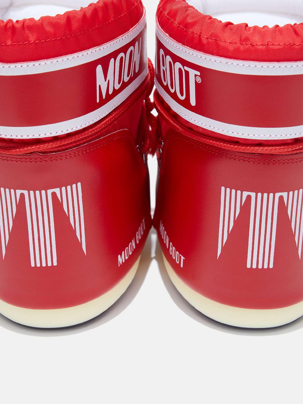 Moon Boot ICON LOW ROSSO IN NYLON Sconto