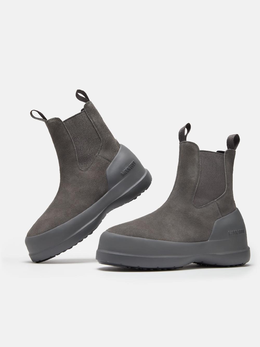 Moon Boot STIVALE LUNA CHELSEA GRIGIO IN PELLE SCAMOSCIATA Offerta