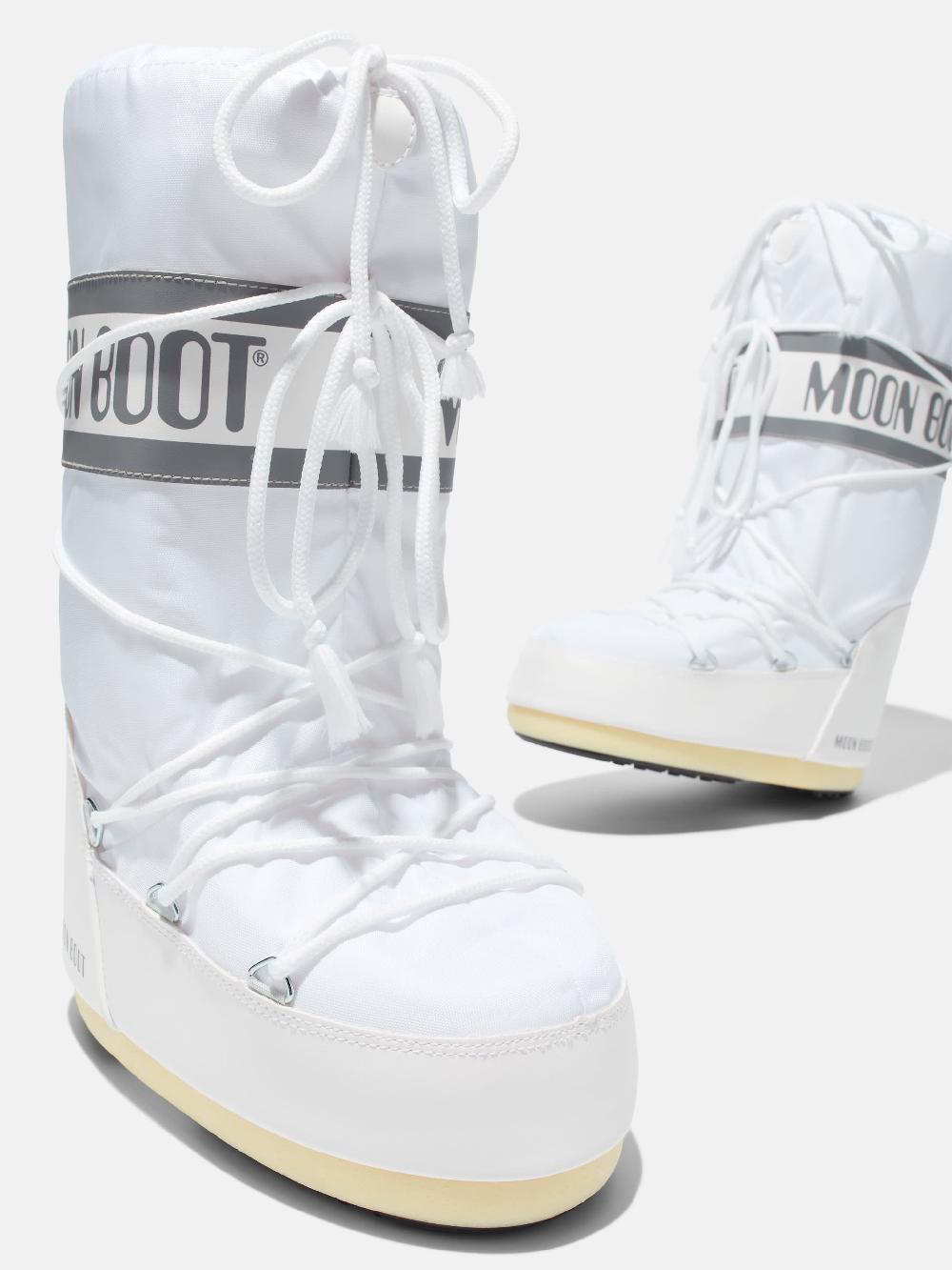 Moon Boot ICON BIANCO IN NYLON Vendita Economica