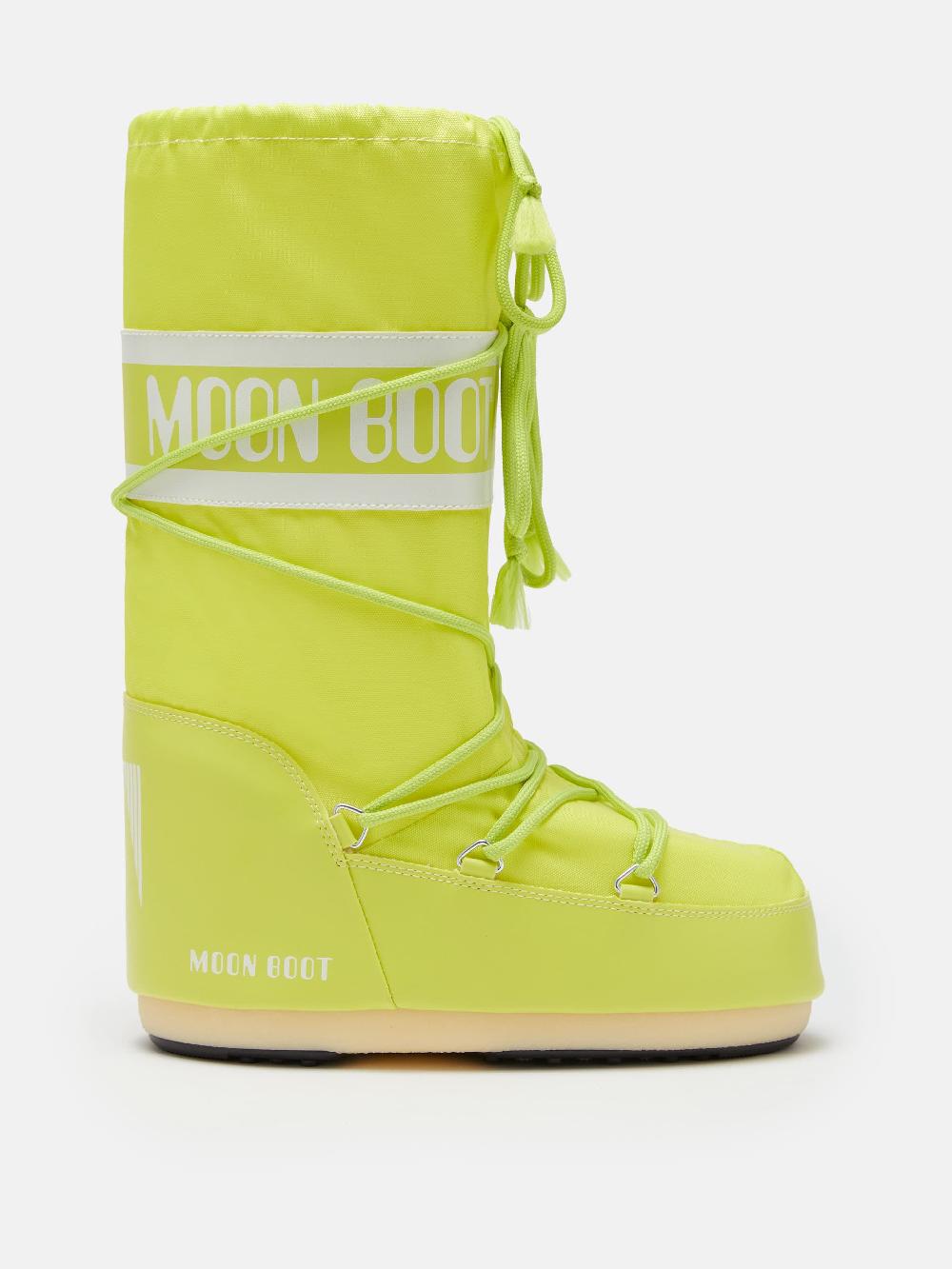 Moon Boot ICON NYLON VERDE LIME In Saldo