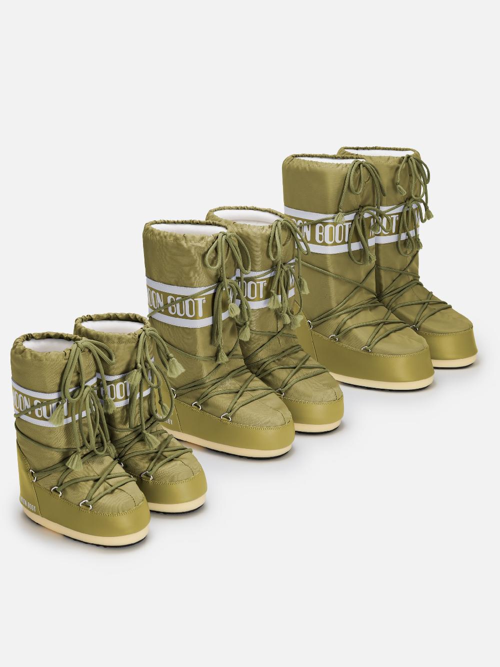 Moon Boot ICON KAKI IN NYLON Italia