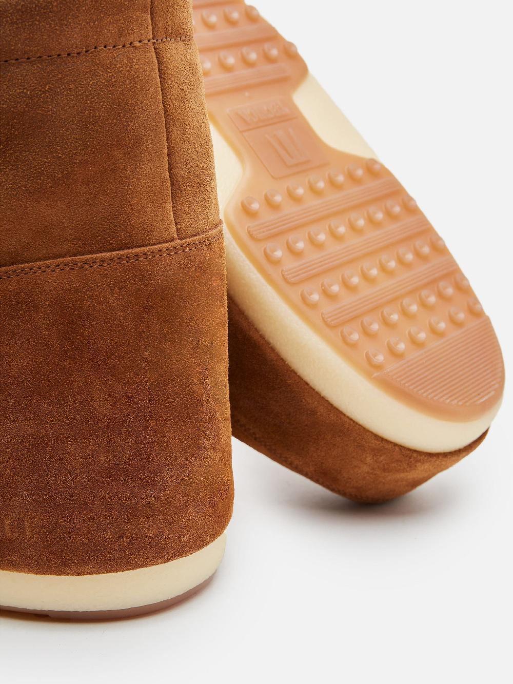 Moon Boot ICON LOW MARRONE IN PELLE SCAMOSCIATA SENZA LACCI Promozione