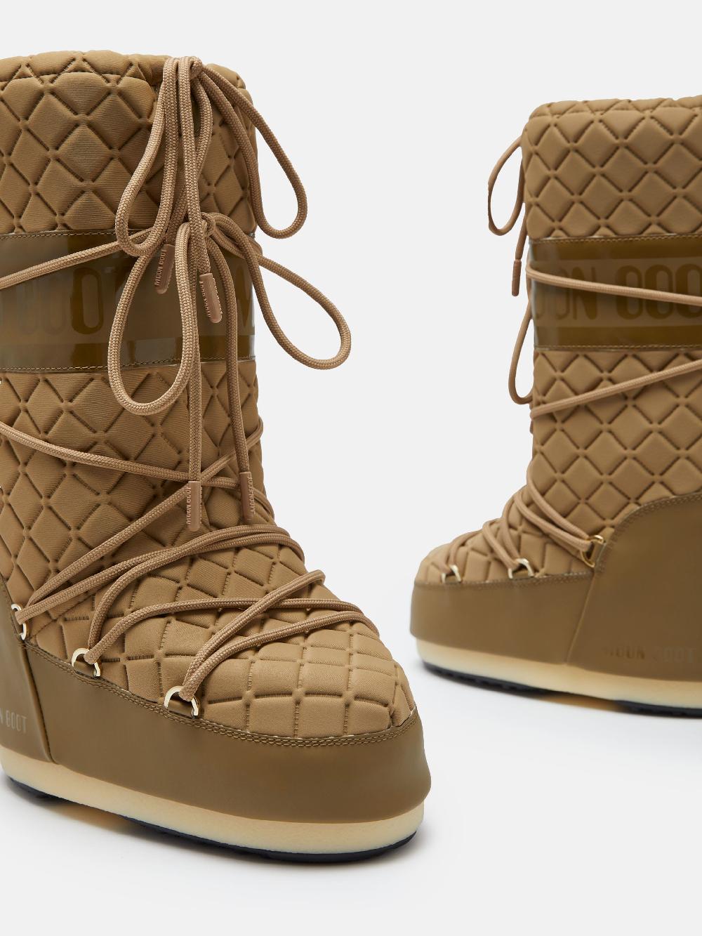 Moon Boot ICON QUILT MARRONE CHIARO Pezzi Unici