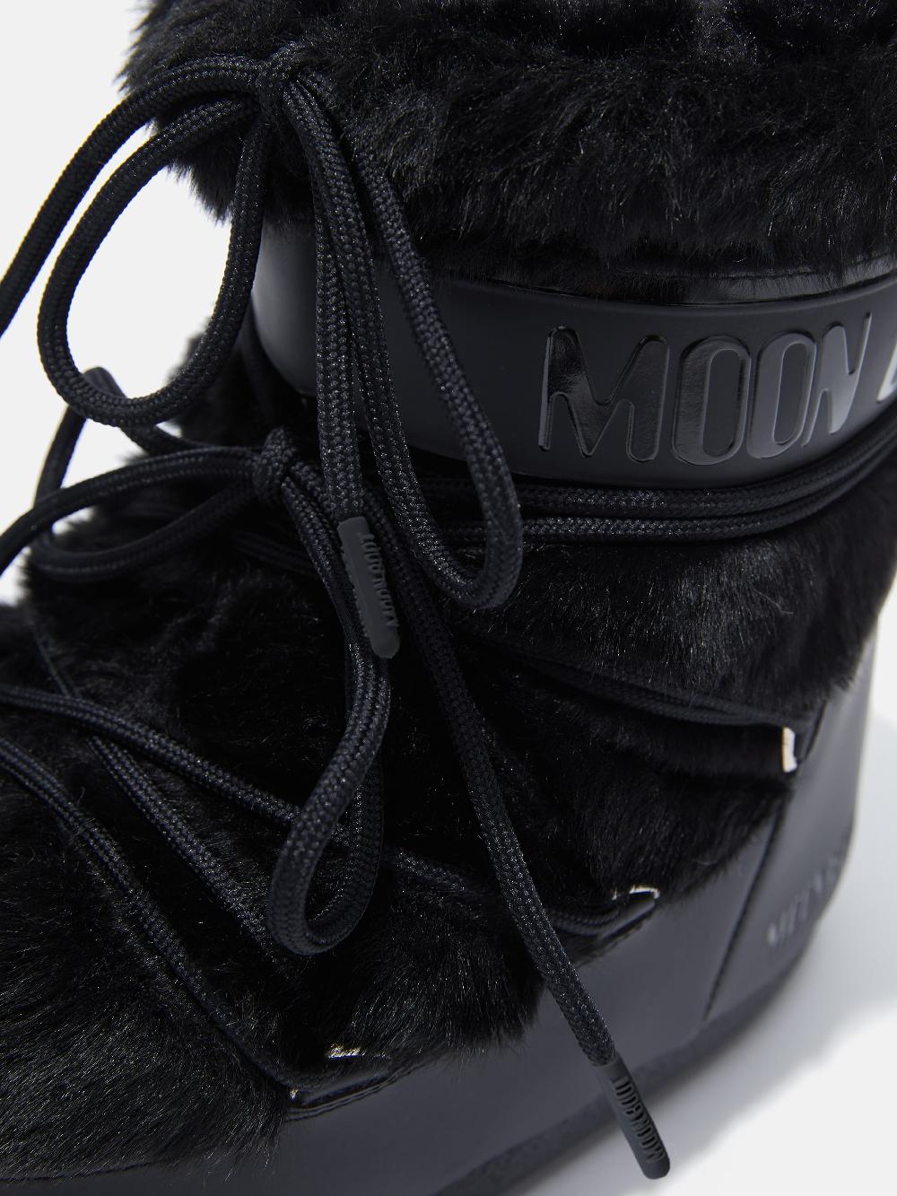 Moon Boot ICON LOW NERO IN ECOPELLICCIA Soddisfazione Garantita
