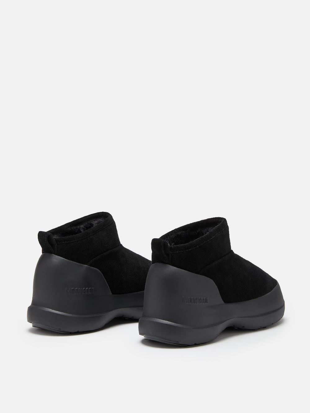 Moon Boot STIVALE LUNA LOW NERO IN PELLE SCAMOSCIATA Consegna Veloce