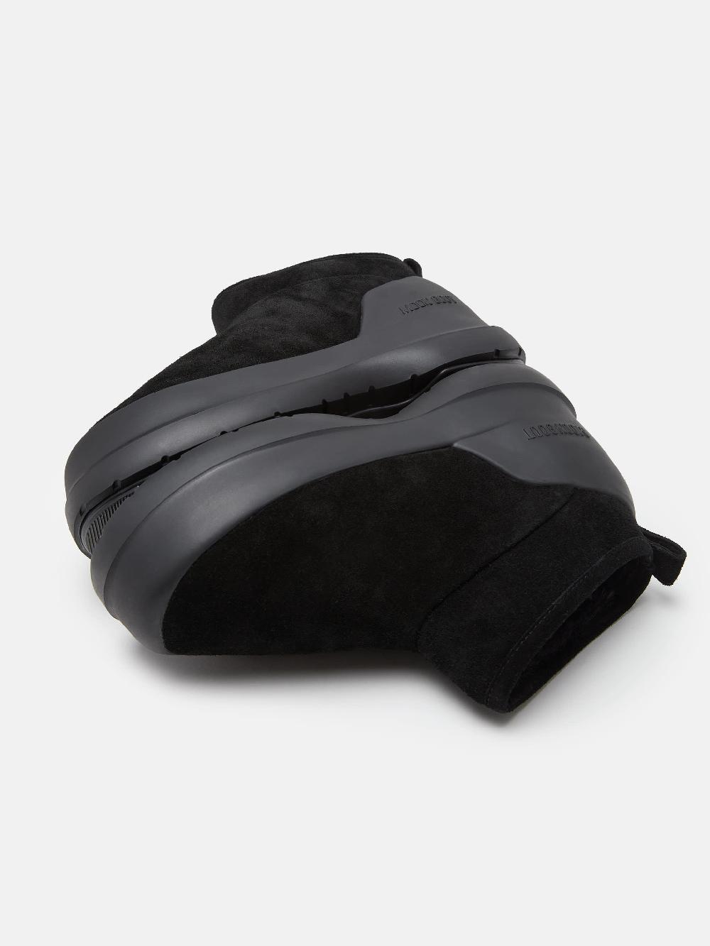 Moon Boot STIVALE LUNA LOW NERO IN PELLE SCAMOSCIATA Consegna Veloce