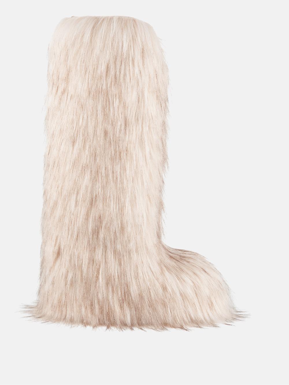 Moon Boot Icon Yeti High Faux-Fur Bianco Moon Boot + Jacquemus Economico