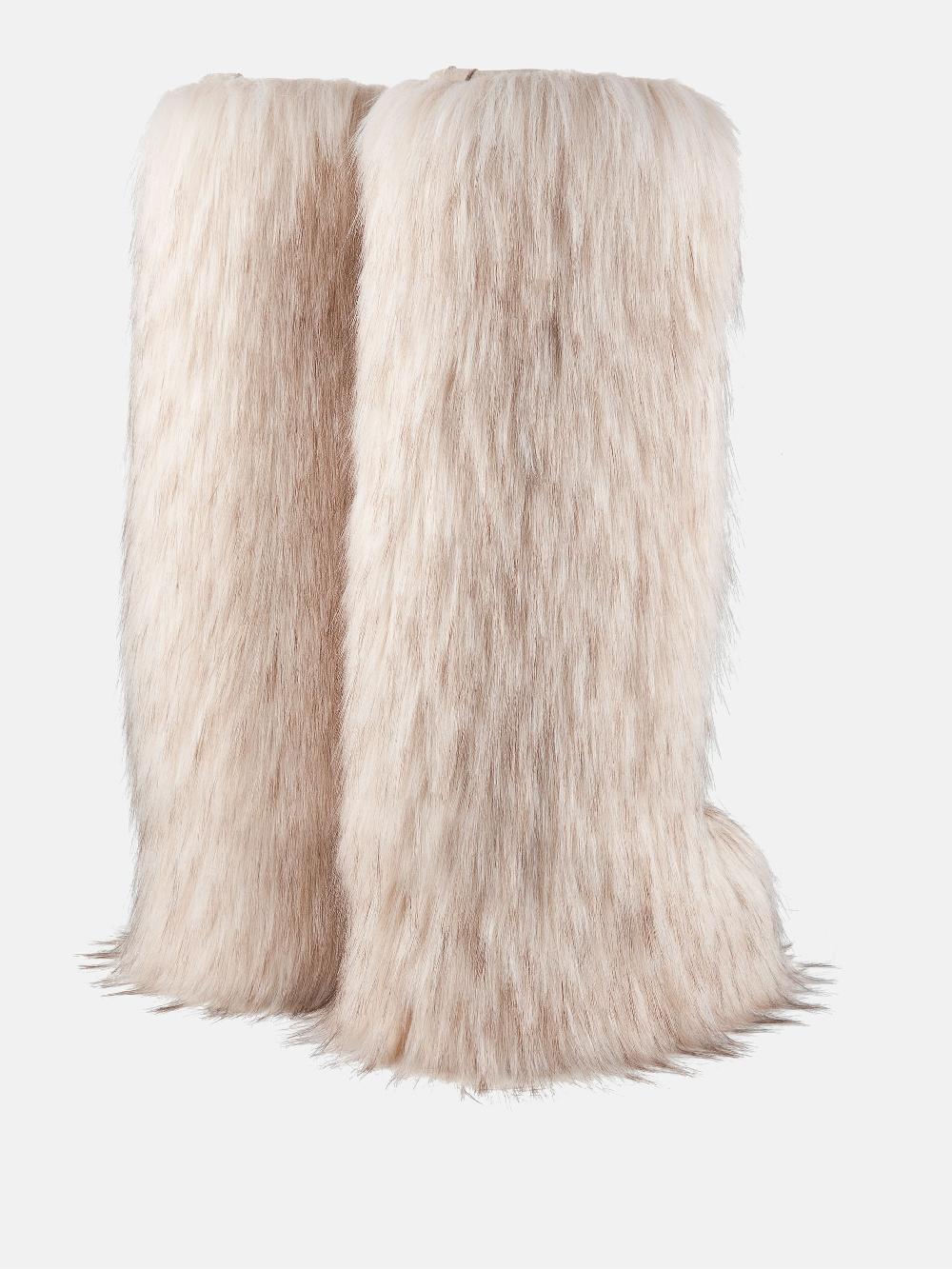 Moon Boot Icon Yeti High Faux-Fur Bianco Moon Boot + Jacquemus Economico