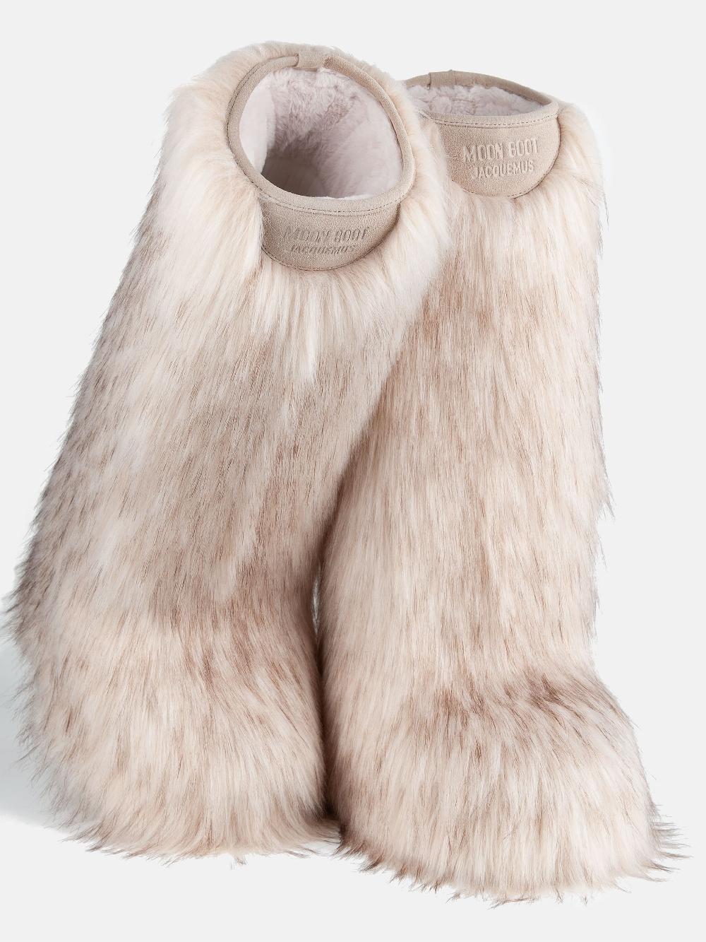 Moon Boot Icon Yeti High Faux-Fur Bianco Moon Boot + Jacquemus Economico