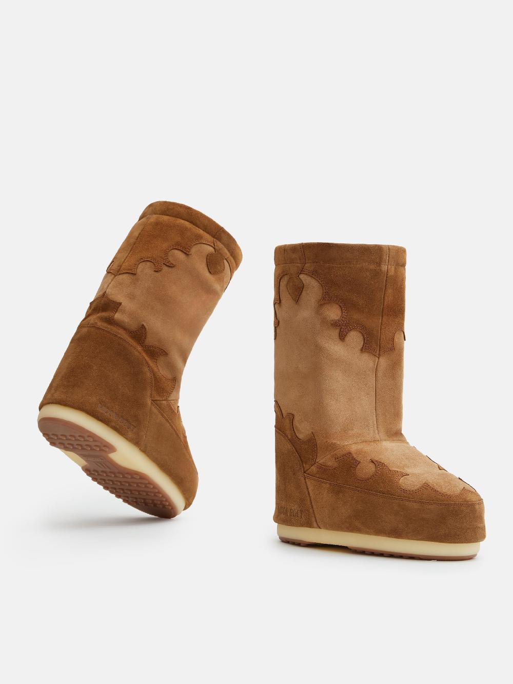 Moon Boot MB ICON SUEDE EMBROIDERY In Saldo