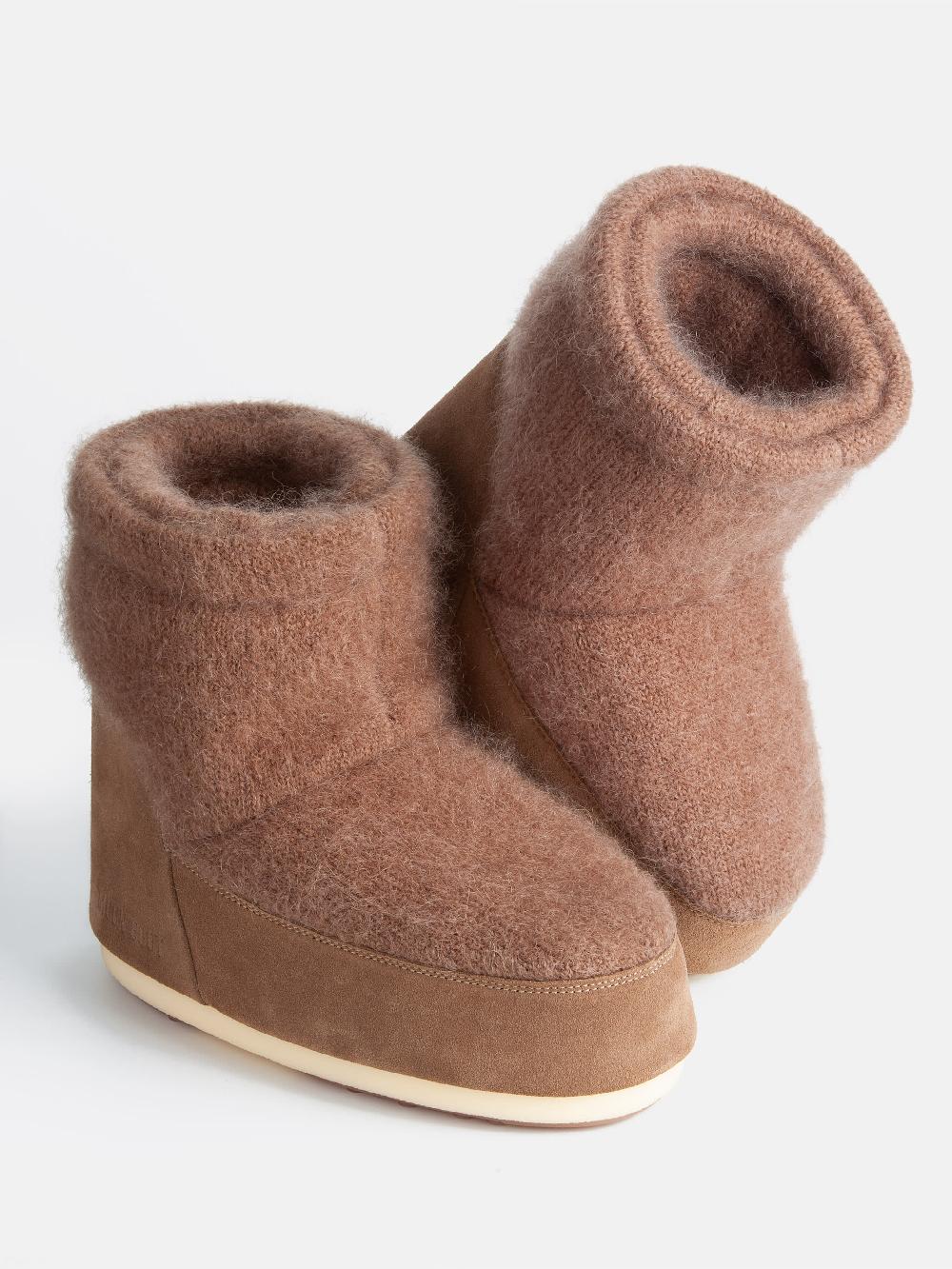 Moon Boot Icon Low No Lace Marrone Moon Boot + Jacquemus Qualità
