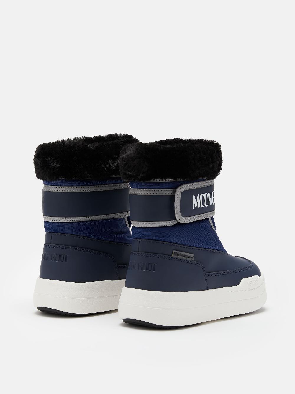 Moon Boot JUNIOR PARK BLU CON CHIUSURA A STRAPPO Fino Al -60%