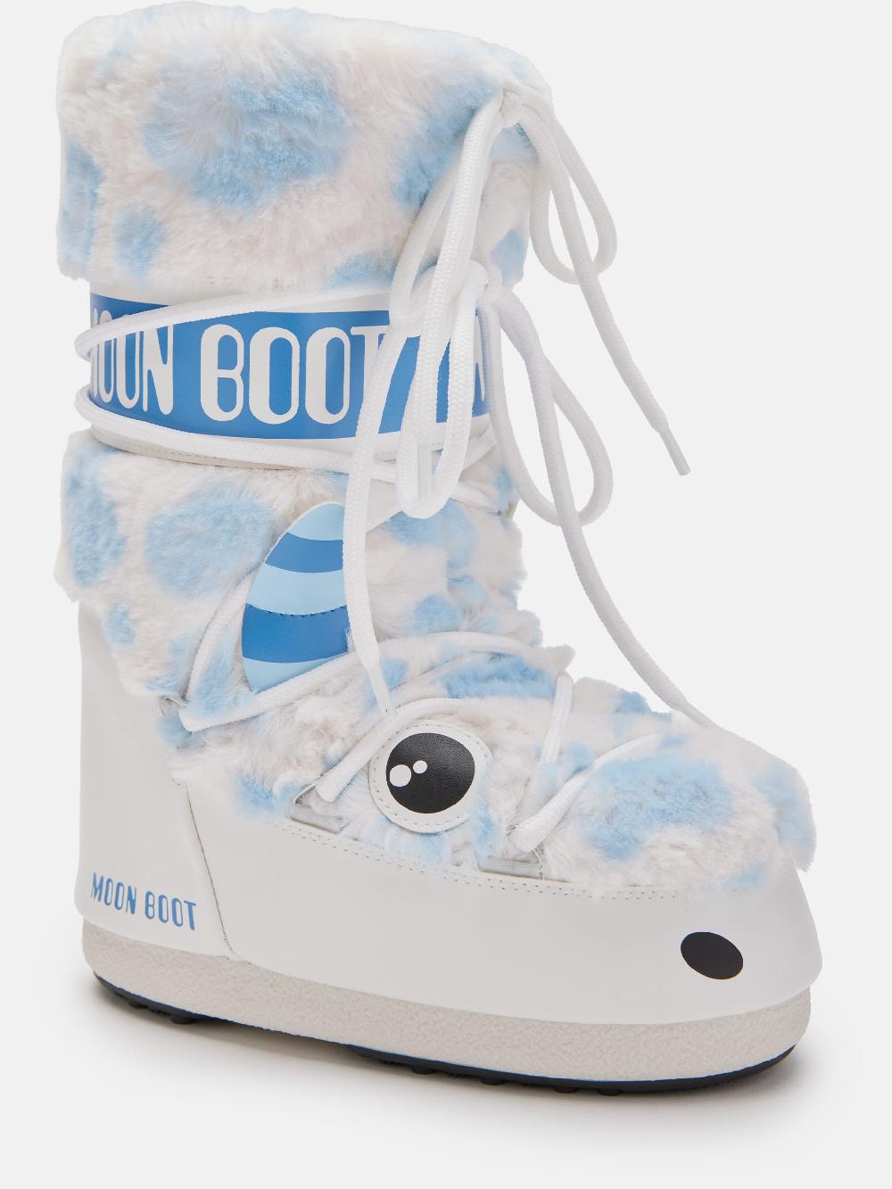 Moon Boot ICON JUNIOR YETI FAUX-FUR BIANCO Novità