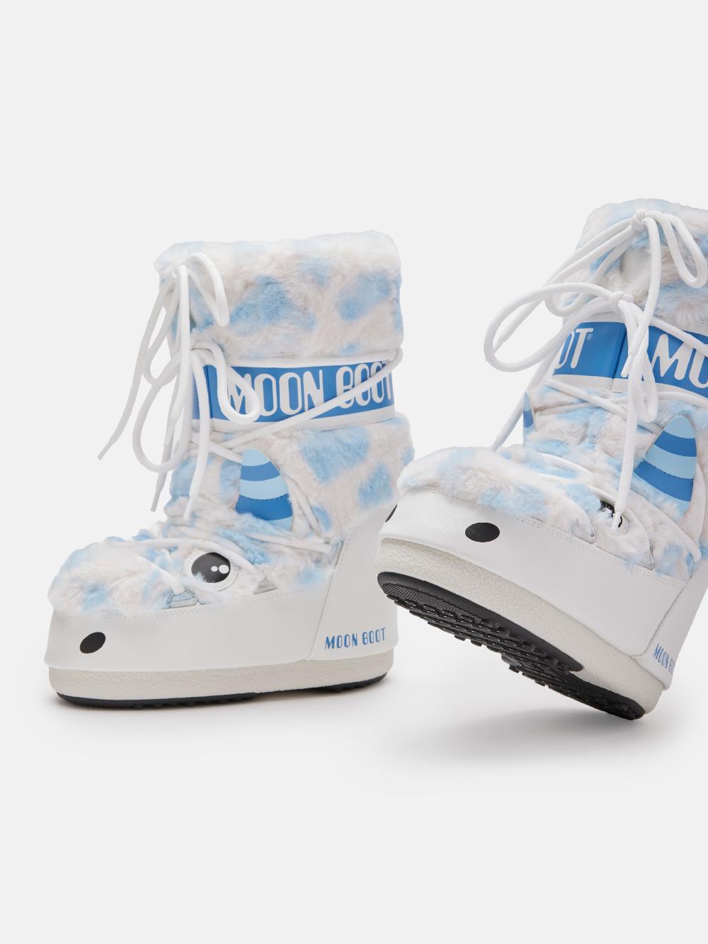 Moon Boot ICON JUNIOR YETI FAUX-FUR BIANCO Novità