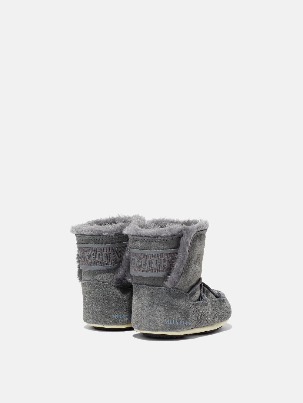 Moon Boot CRIB GRIGIO IN PELLE SCAMOSCIATA Sconto