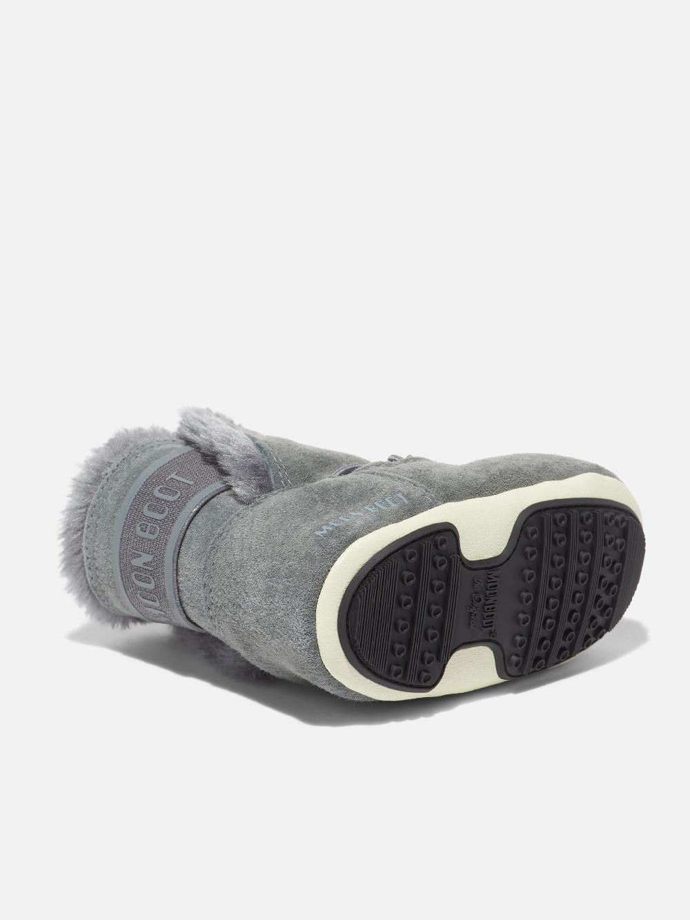 Moon Boot CRIB GRIGIO IN PELLE SCAMOSCIATA Sconto