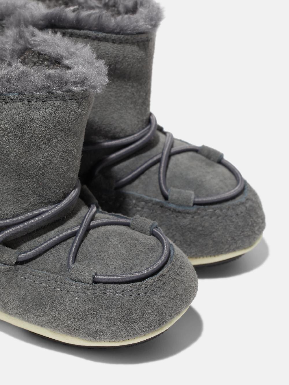 Moon Boot CRIB GRIGIO IN PELLE SCAMOSCIATA Sconto
