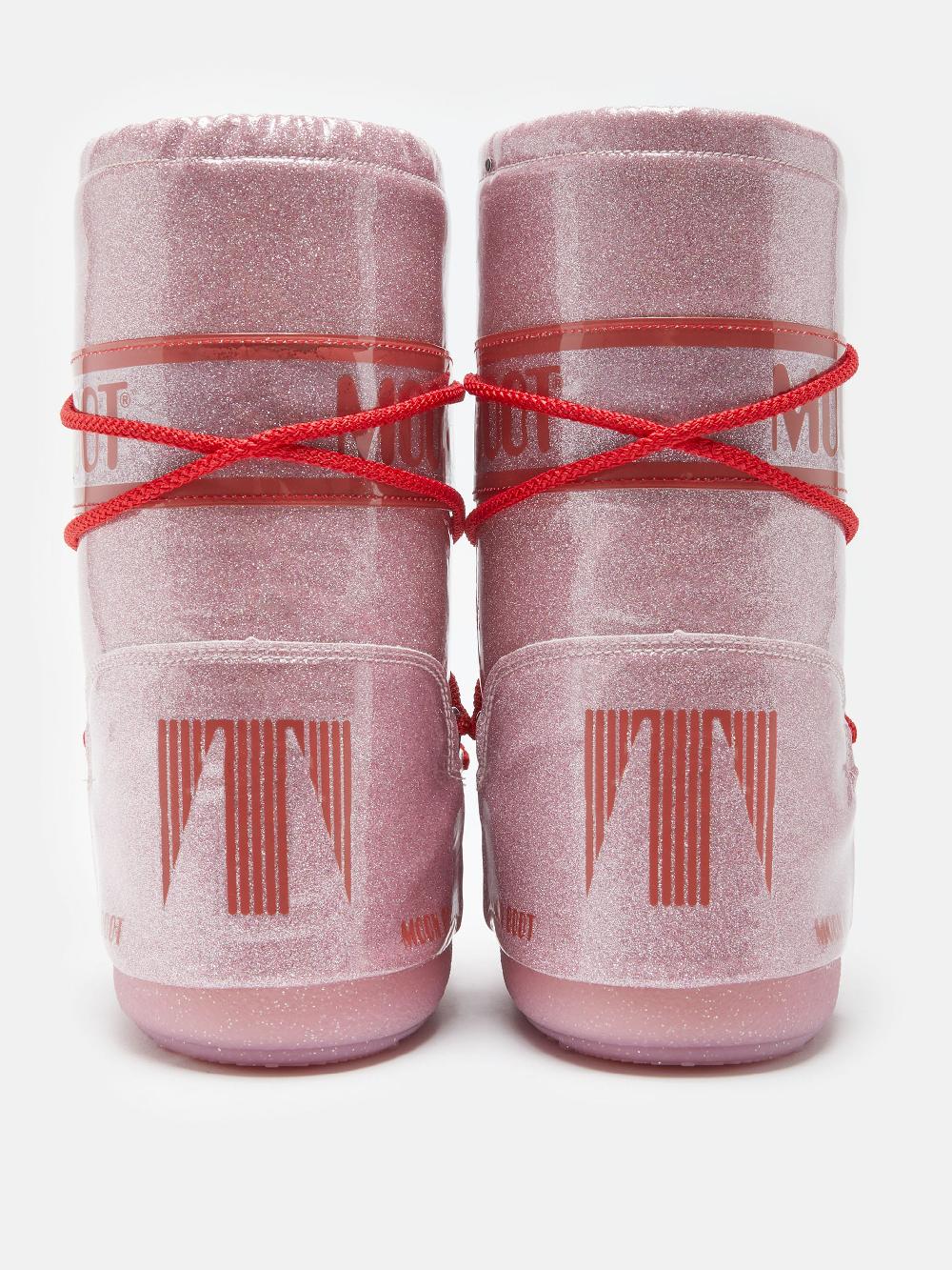 Moon Boot ICON JUNIOR GLITTER ROSA Moda