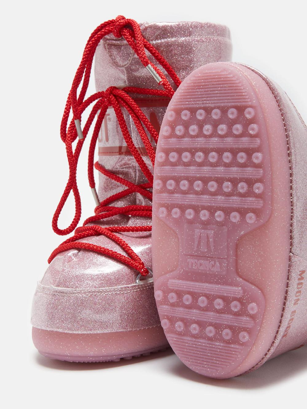 Moon Boot ICON JUNIOR GLITTER ROSA Moda