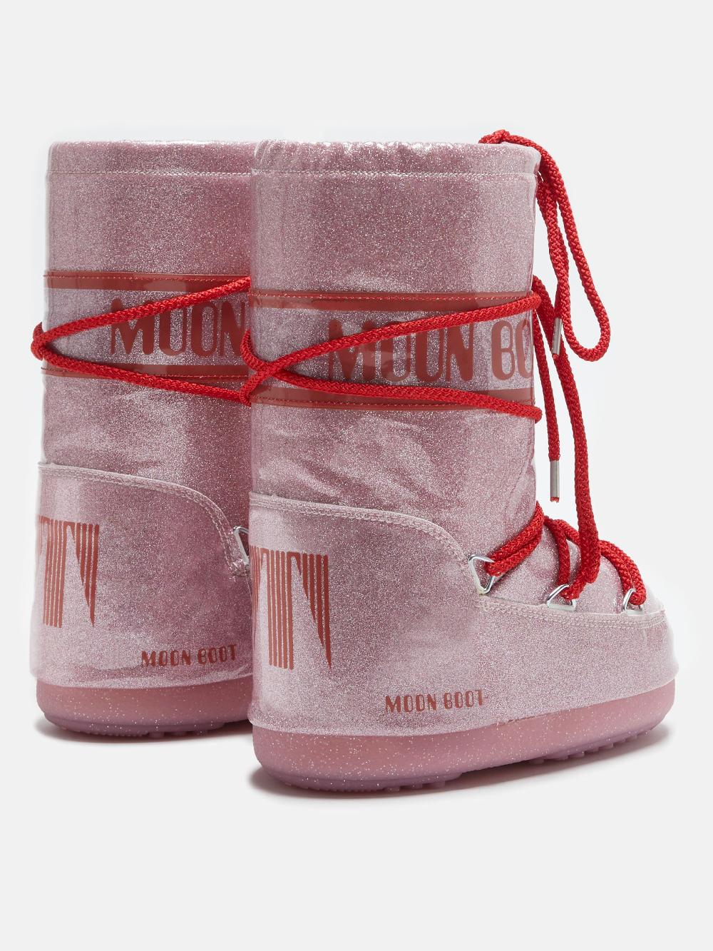 Moon Boot ICON JUNIOR GLITTER ROSA Moda