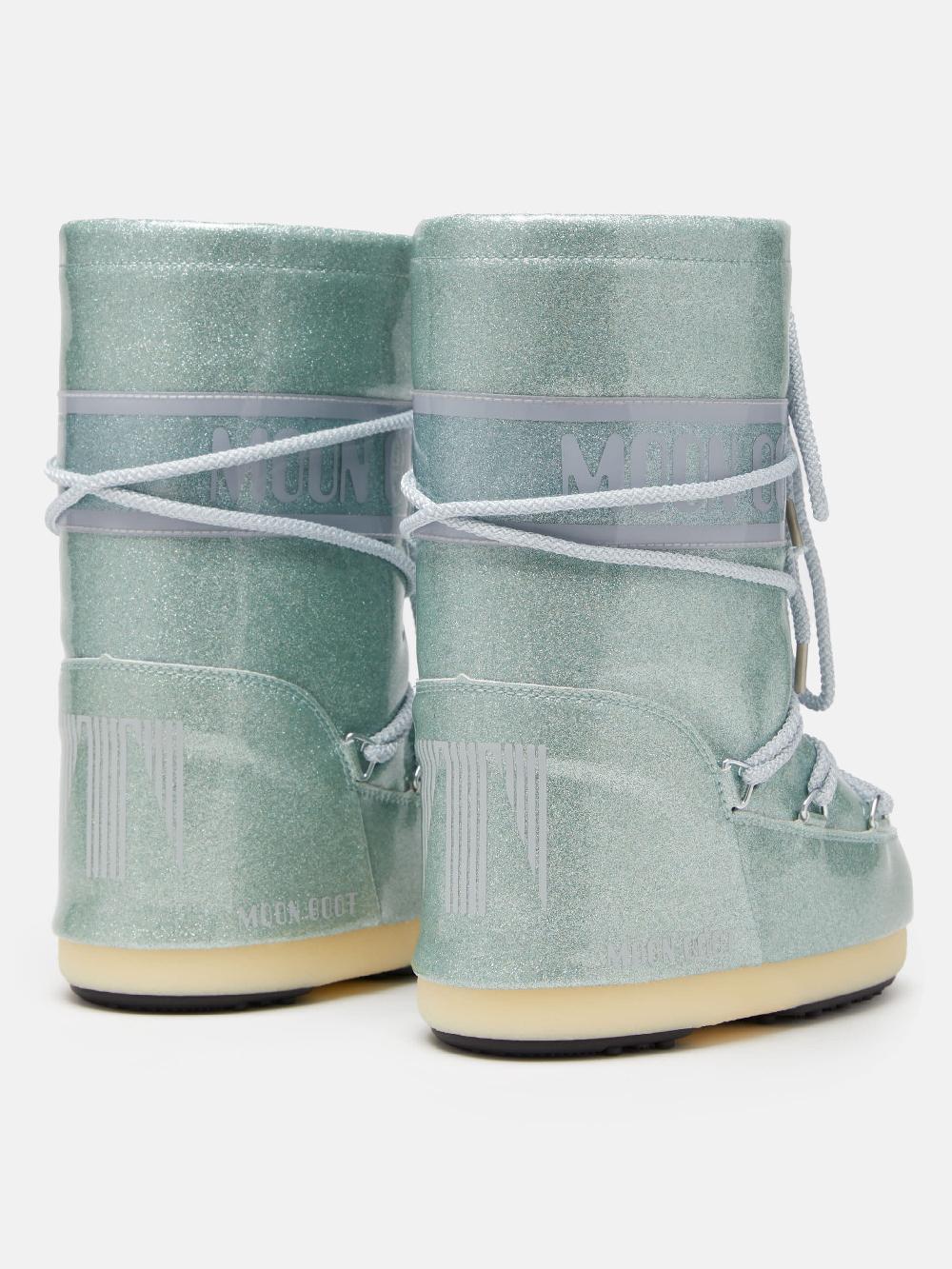 Moon Boot ICON JUNIOR GLITTER BLU Italia