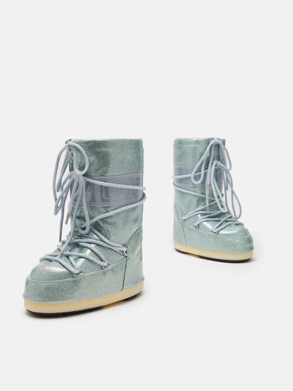 Moon Boot ICON JUNIOR GLITTER BLU Italia
