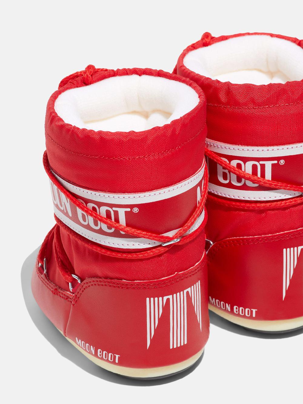 Moon Boot ICON MINI ROSSO IN NYLON Nuovo