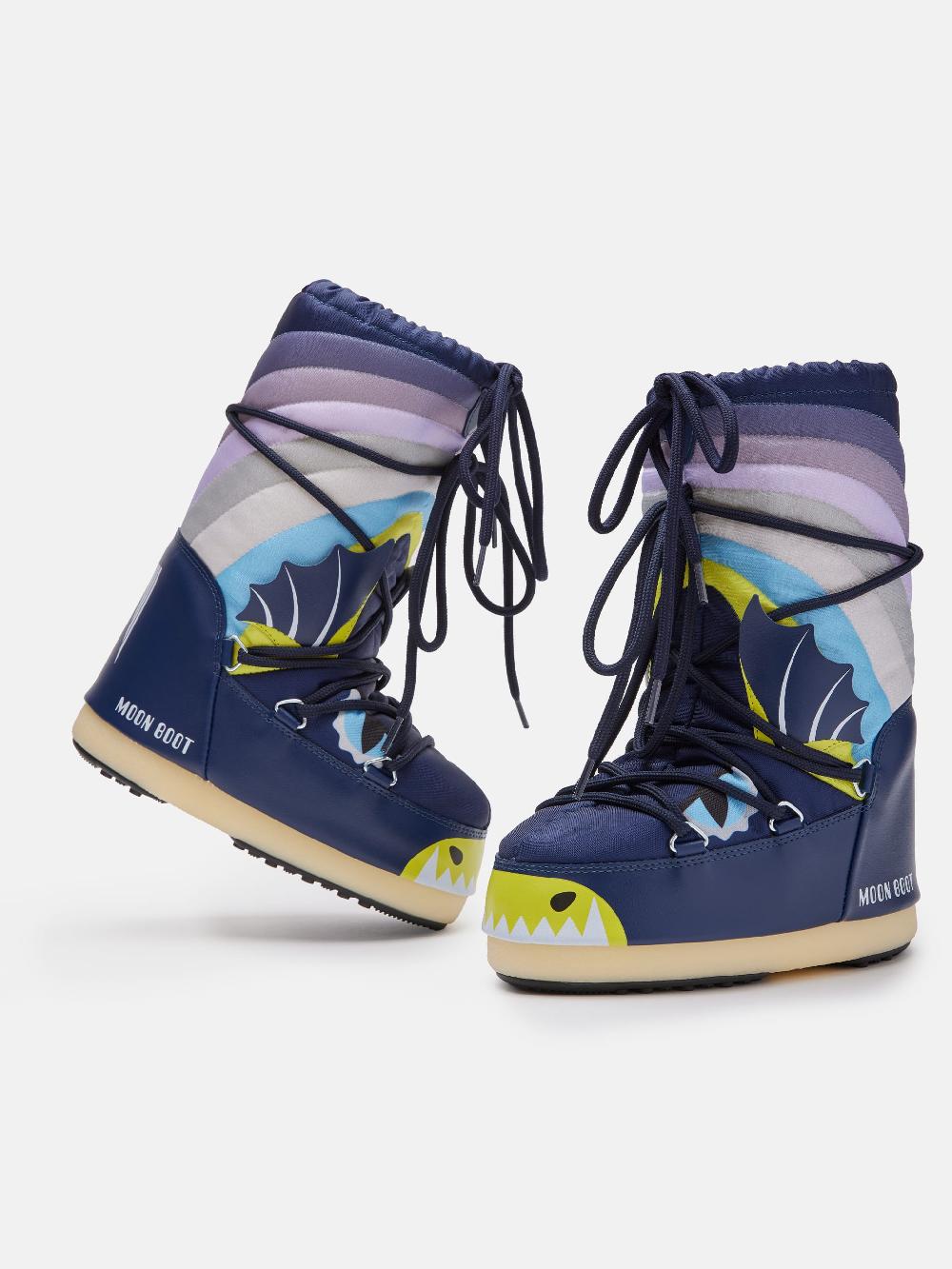 Moon Boot ICON JUNIOR DRAGON BLU Promozione