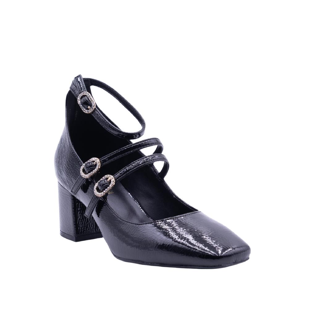 ALBANO VANITY Decolletè nero con cinturini Fino Al -60%