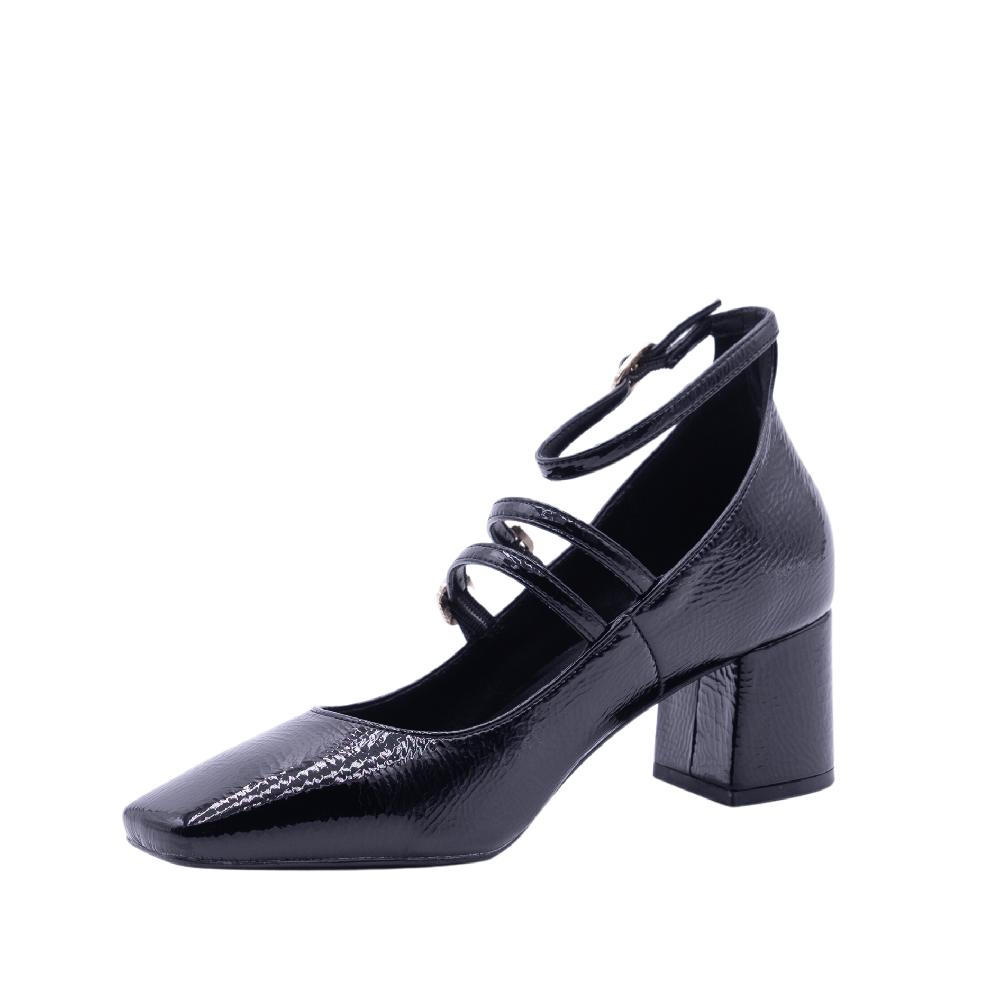 ALBANO VANITY Decolletè nero con cinturini Fino Al -60%