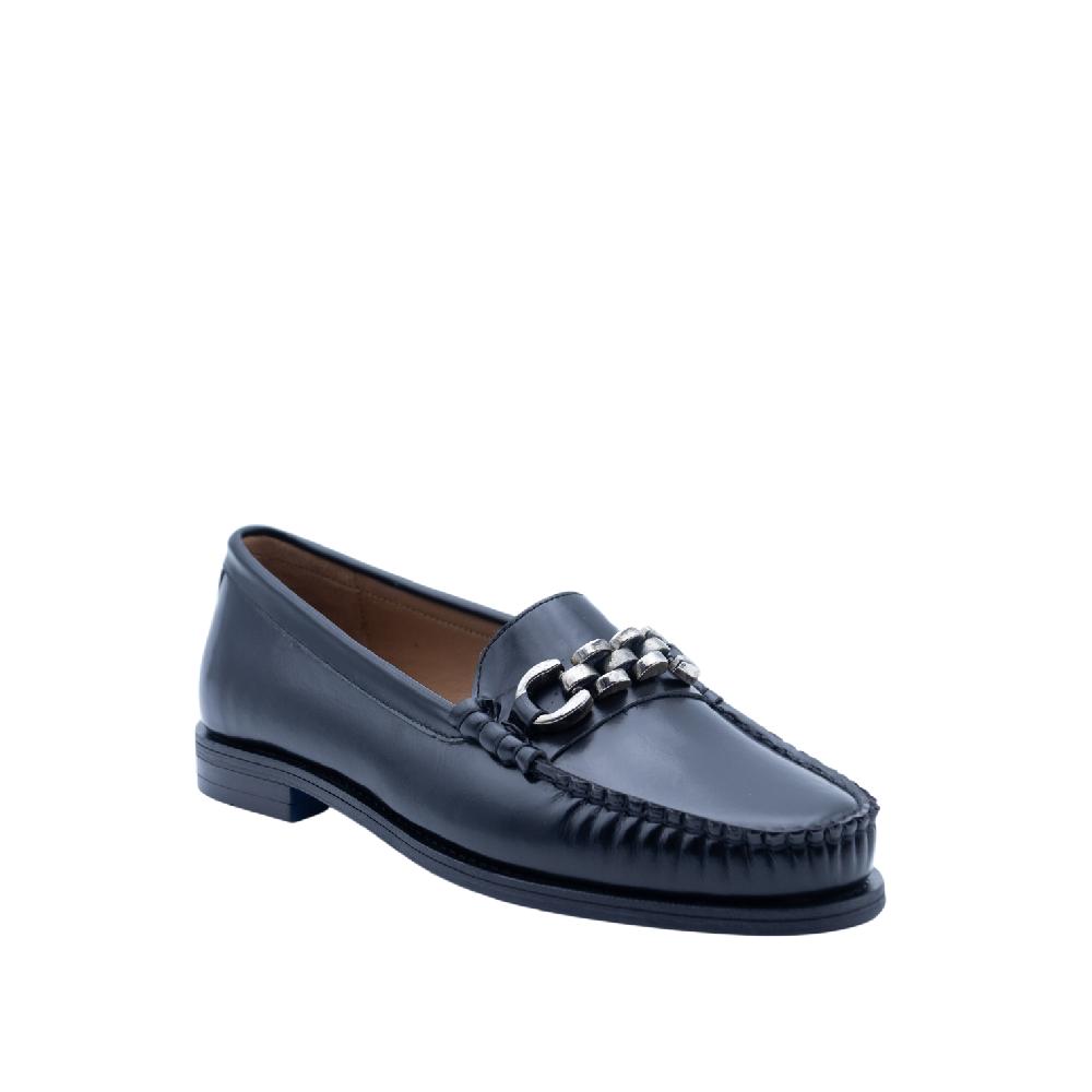 ALBANO Mocassi neri con accessorio Vendita Economica