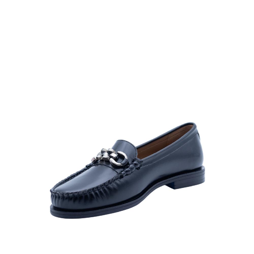 ALBANO Mocassi neri con accessorio Vendita Economica